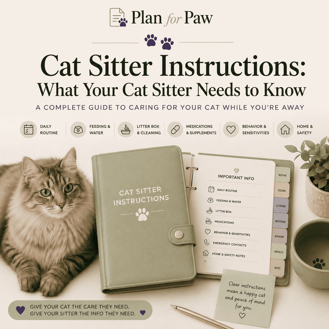 Cat Sitter Instructions: What Your Cat Sitter Needs to Know