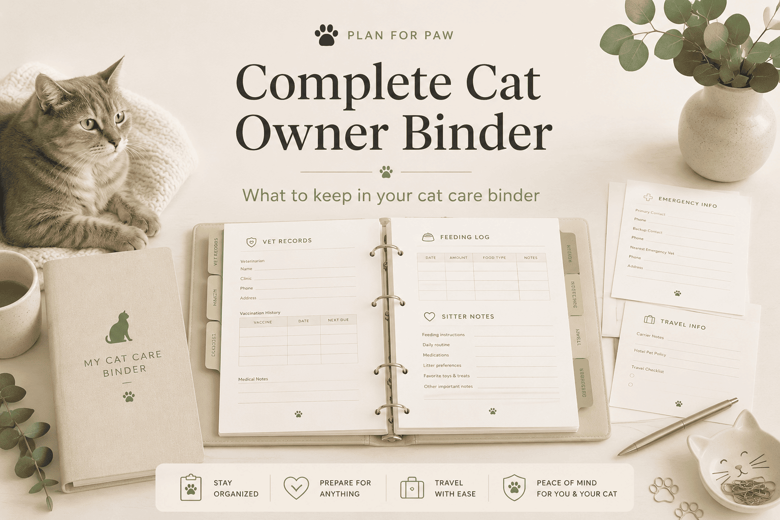 Complete Cat Owner Binder: What to Keep in Your Cat Care Binder