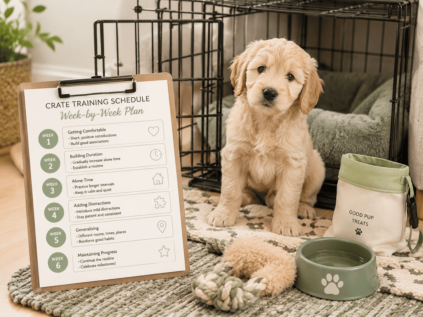 Crate Training Schedule: A Printable Week-by-Week Plan