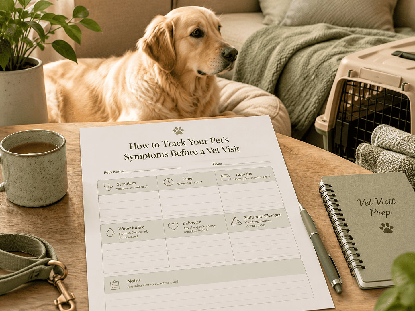 How to Track Your Pet's Symptoms Before a Vet Visit