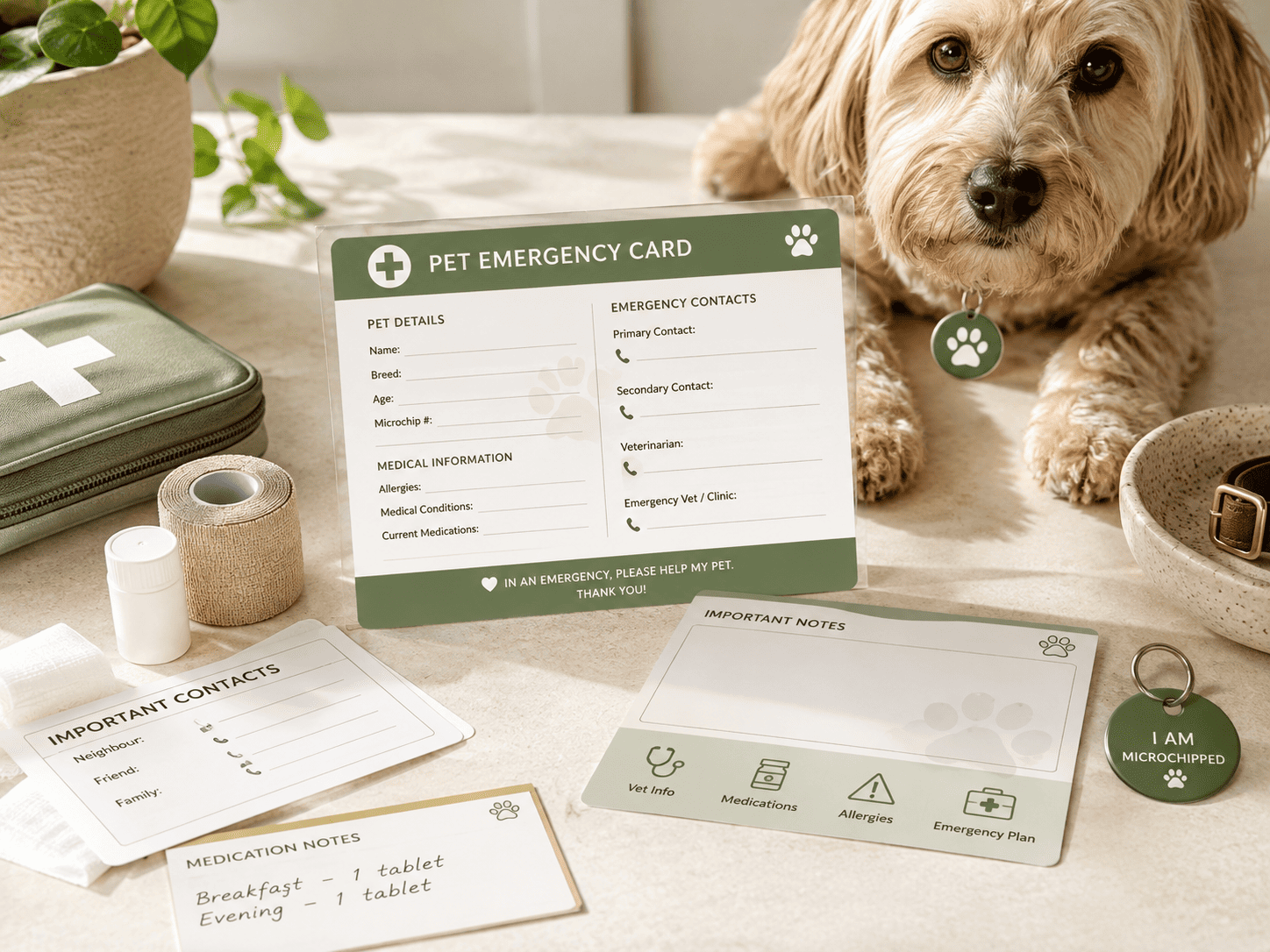 Pet Emergency Card: What Information Should Be on It?