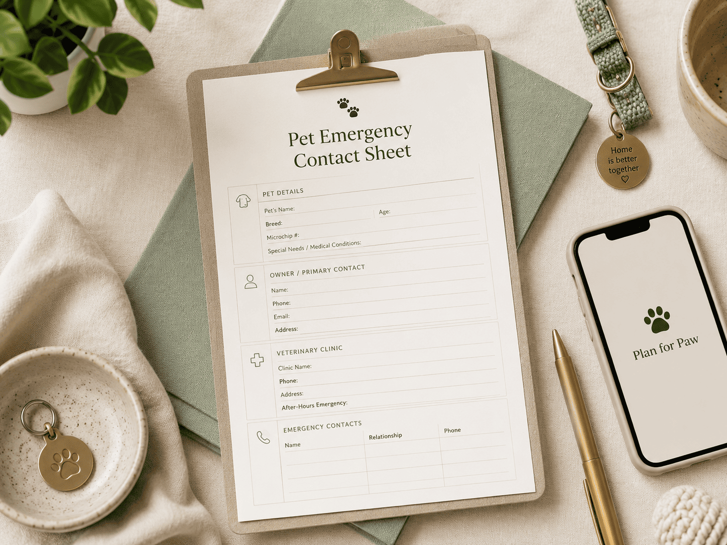 Pet Emergency Contact Sheet: What to Include