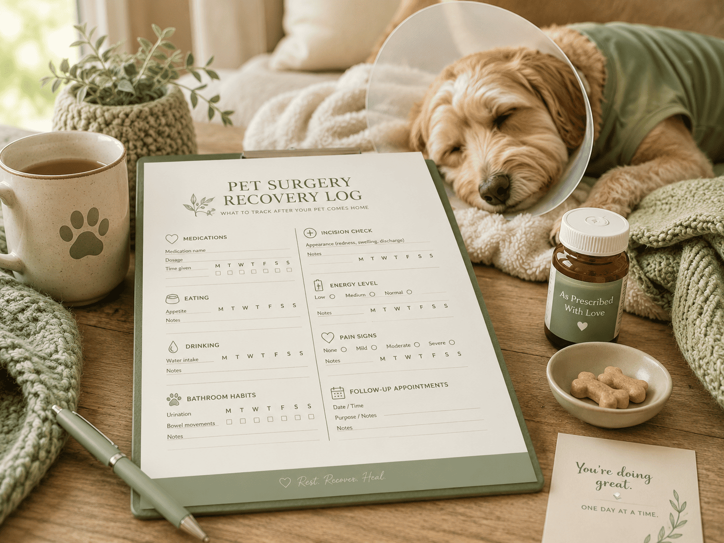 Pet Surgery Recovery Log: What to Track After Your Pet Comes Home