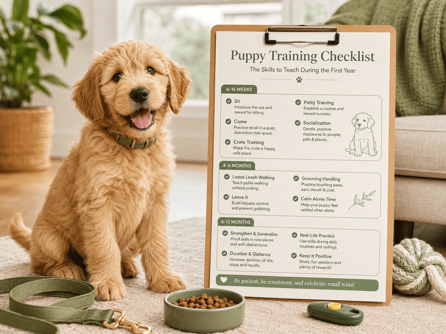 Puppy Training Checklist: The Skills to Teach During the First Year
