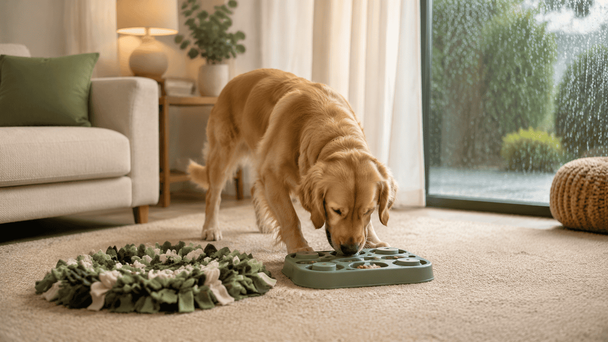Rainy Day Dog Enrichment: 12 Indoor Ideas That Genuinely Tire a Dog Out