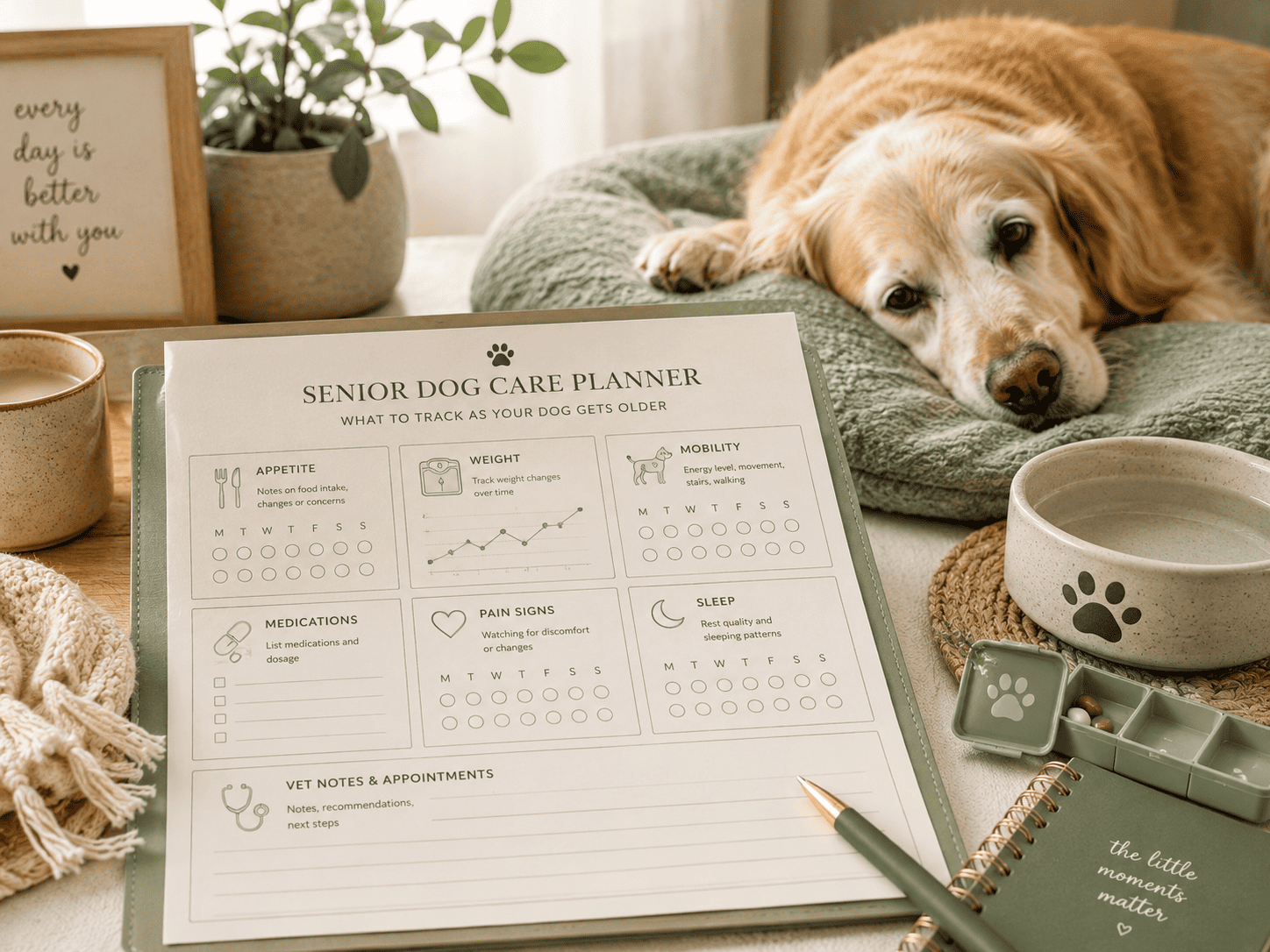 Senior Dog Care Planner: What to Track as Your Dog Gets Older