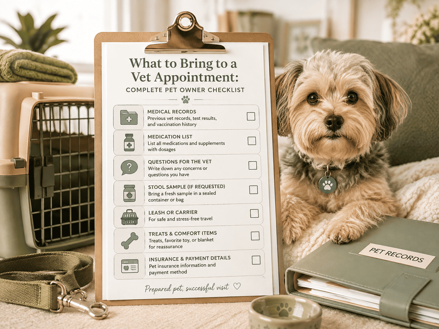 What to Bring to a Vet Appointment: Complete Pet Owner Checklist