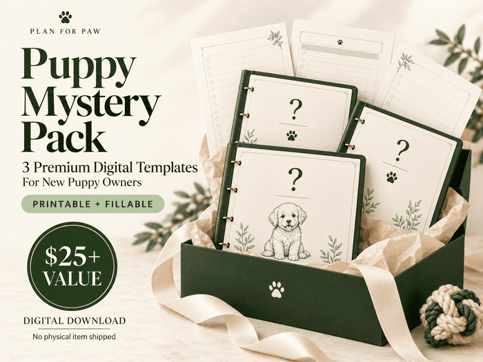 Puppy Mystery Pack — printable & fillable PDF template